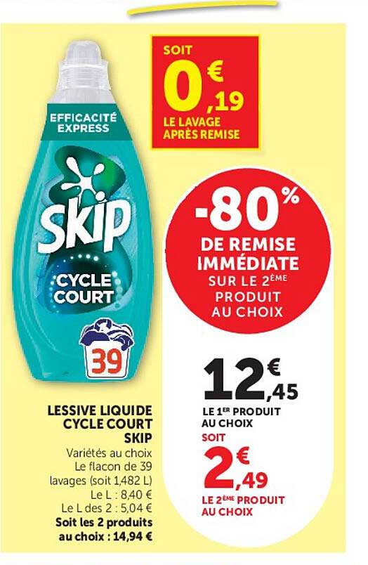 LESSIVE LIQUIDE CYCLE COURT SKIP