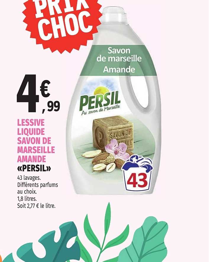 LESSIVE LIQUIDE SAVON DE MARSEILLE AMANDE «PERSIL»