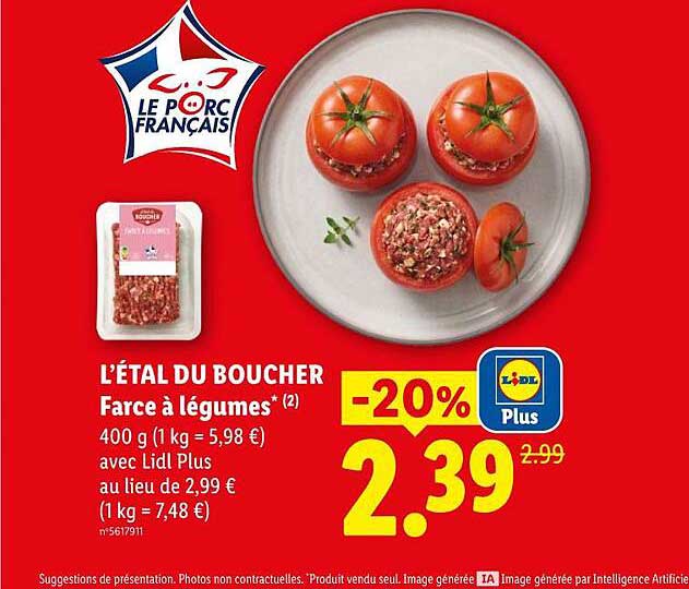 L’ÉTAL DU BOUCHER Farce à légumes* (2)