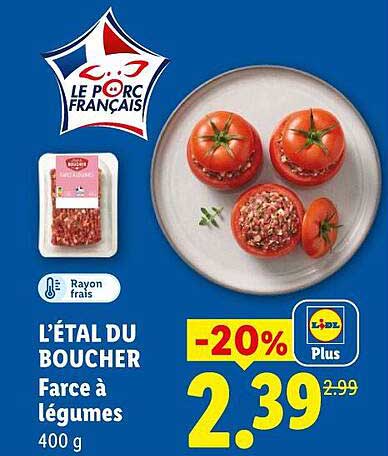 L'ÉTAL DU BOUCHER Farce à légumes 400 g