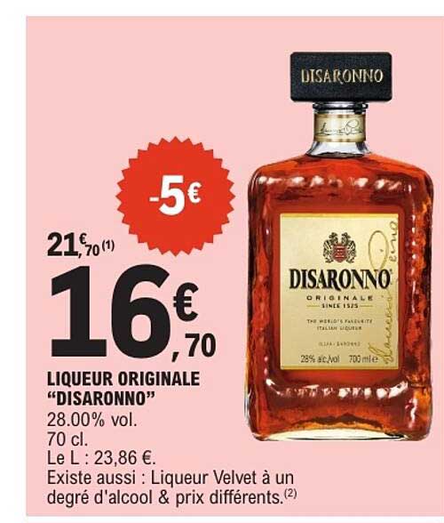 LIQUEUR ORIGINALE “DISARONNO”