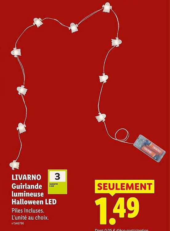 LIVARNO Guirlande lumineuse Halloween LED