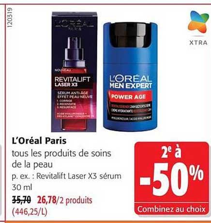 L’Oréal Paris tous les produits de soins de la peau