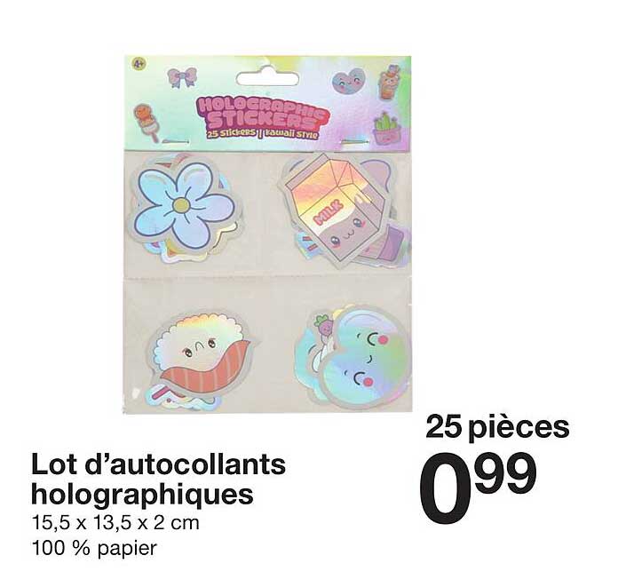 Lot d’autocollants holographiques
