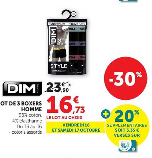 LOT DE 3 BOXERS HOMME