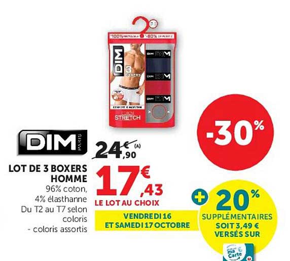 LOT DE 3 BOXERS HOMME