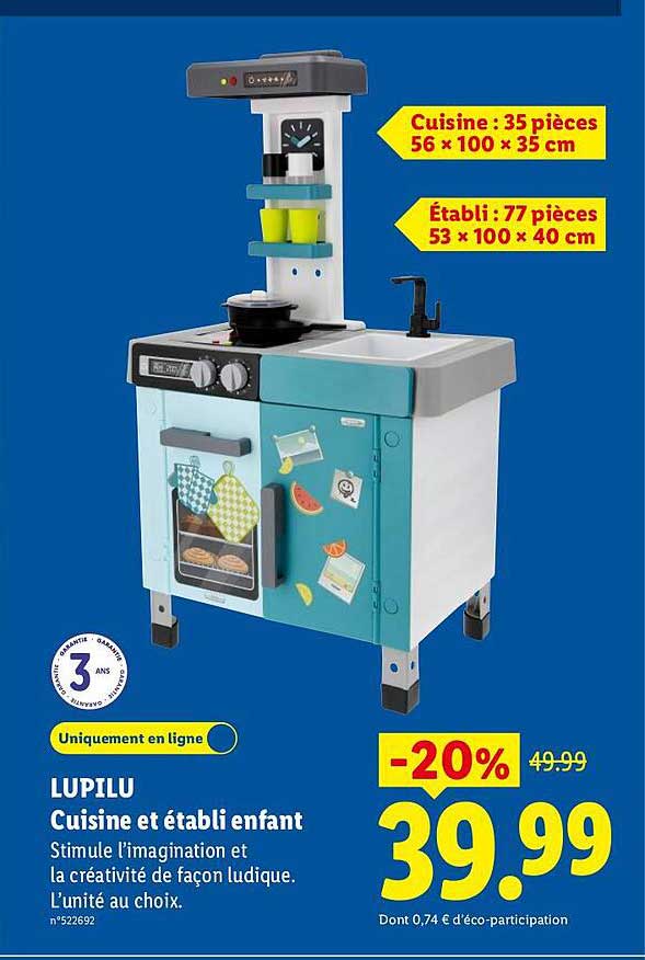 LUPILU Cuisine et établi enfant