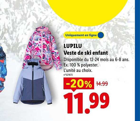 LUPILU Veste de ski enfant