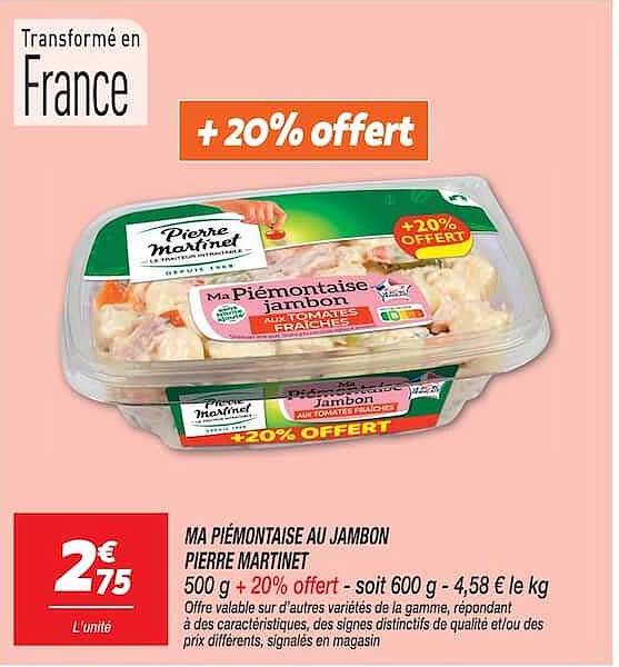 Ma Piémontaise au jambon Pierre Martinet