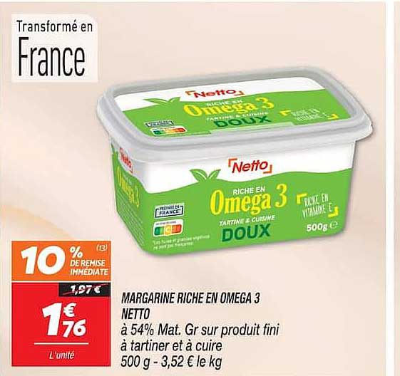 MARGARINE RICHE EN OMEGA 3 NETTO
