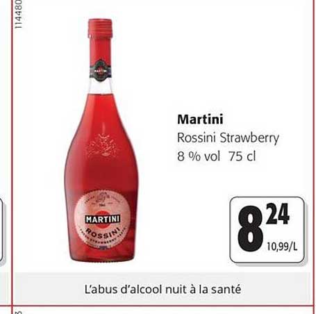 Martini Rossini Strawberry 8 % vol 75 cl