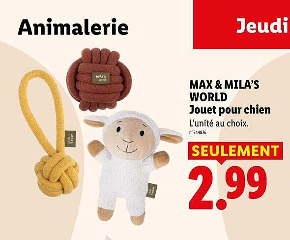 MAX & MILA'S WORLD Jouet pour chien