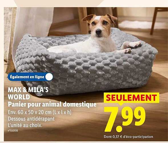 MAX & MILA'S WORLD Panier pour animal domestique