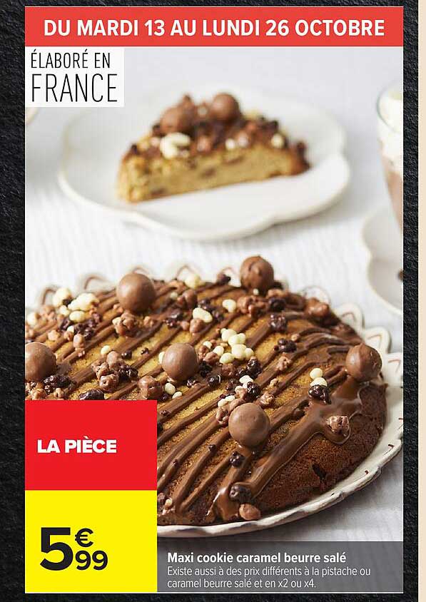 Maxi cookie caramel beurre salé