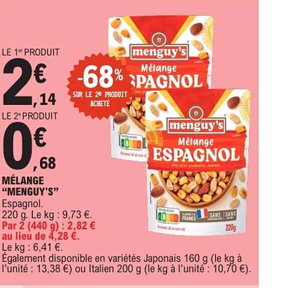 MÉLANGE “MENGUY’S” Espagnol. 220 g.
