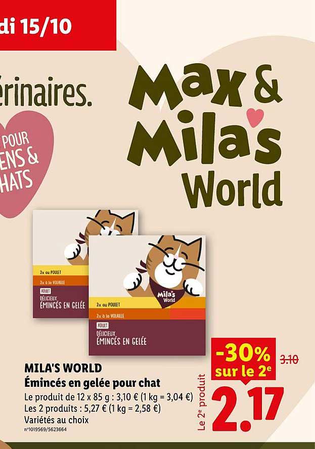 MILA'S WORLD Émincés en gelée pour chat