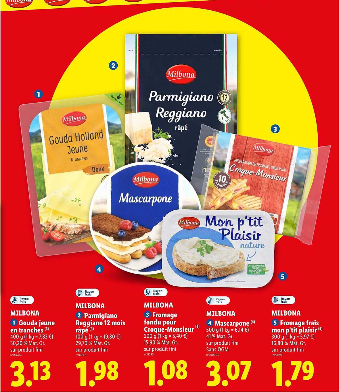 MILBONA Gouda jeune en tranches