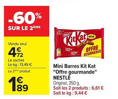Mini Barres Kit Kat "Offre gourmande" NESTLÉ