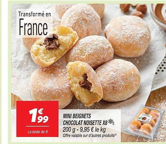 MINI BEIGNETS CHOCOLAT NOISETTE X8
