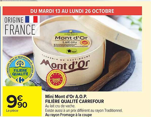 Mini Mont d'Or A.O.P. FILIÈRE QUALITÉ CARREFOUR
