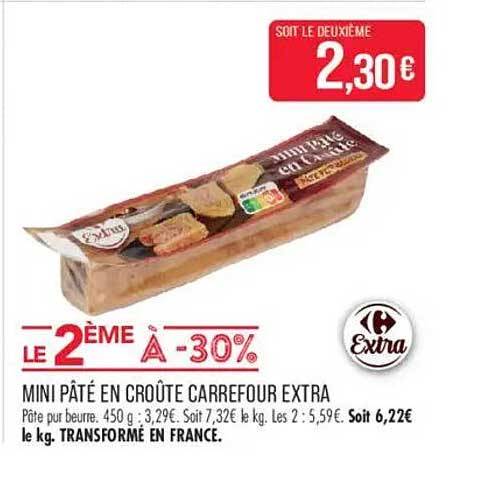 MINI PÂTE EN CROÛTE CARREFOUR EXTRA