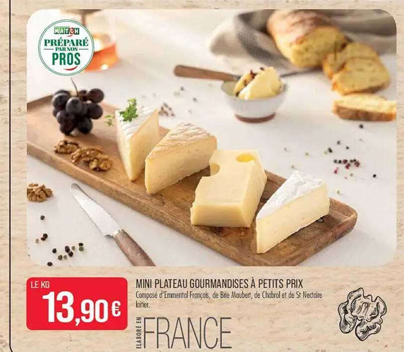 MINI PLATEAU GOURMANDISES À PETITS PRIX