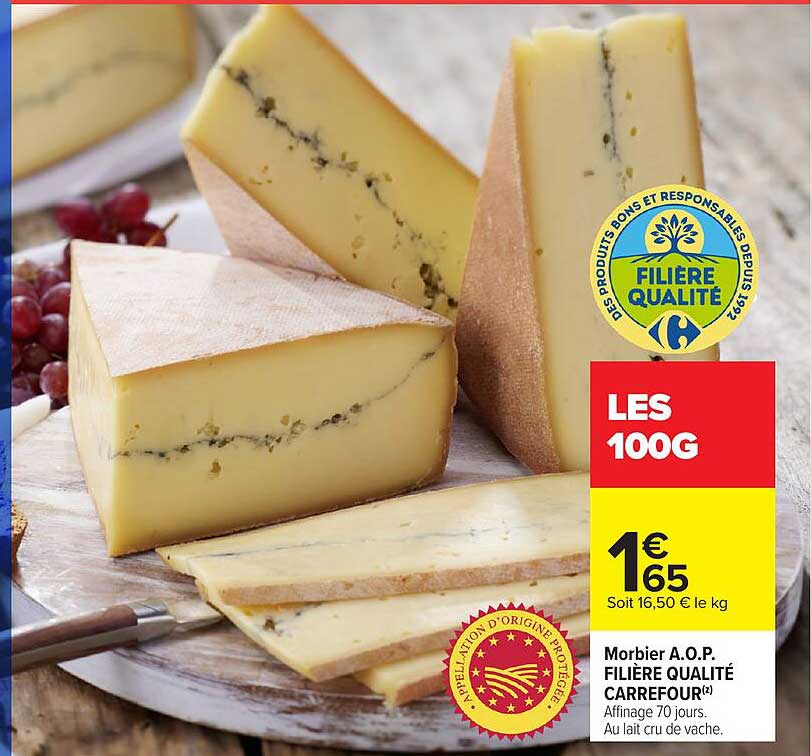Morbier A.O.P. FILIÈRE QUALITÉ CARREFOUR