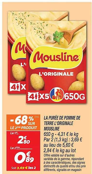 Mousline L'ORIGINALE 4x 650G
