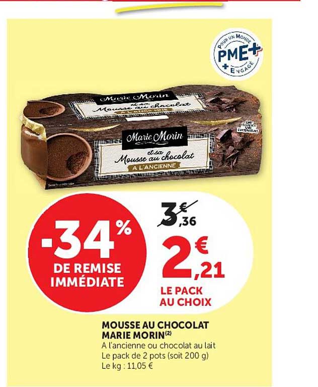MOUSSE AU CHOCOLAT MARIE MORIN
