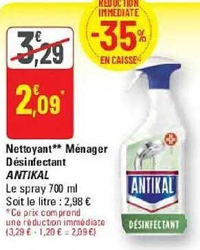 Nettoyant** Ménager Désinfectant ANTIKAL