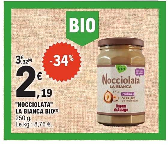 Nocciolata la bianca BIO