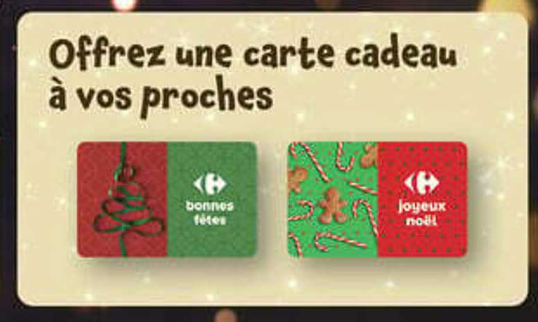 Offrez une carte cadeau à vos proches