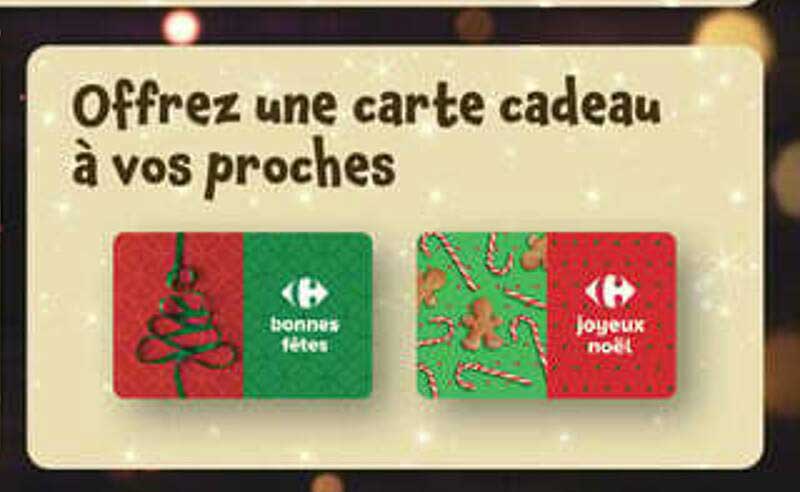 Offrez une carte cadeau à vos proches