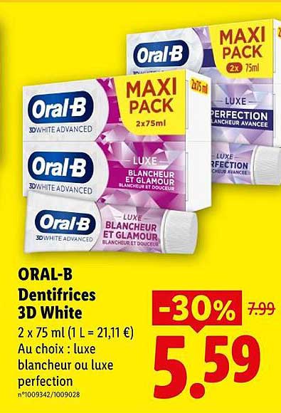 ORAL-B Dentifrices 3D White