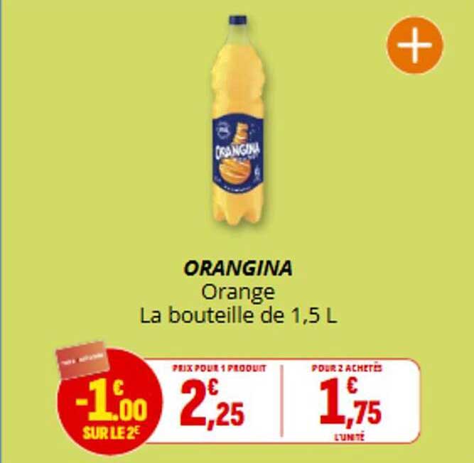 ORANGINA Orange La bouteille de 1,5 L