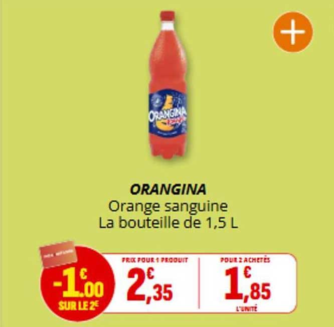 ORANGINA Orange sanguine La bouteille de 1,5 L