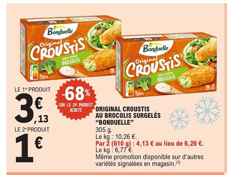 ORIGINAL CROUSTIS AU BROCOLIS SURGELÉS “BONDUELLE”