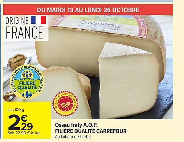 Ossau Iraty A.O.P. FILIÈRE QUALITÉ CARREFOUR
