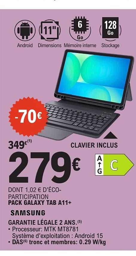 PACK GALAXY TAB A11+ SAMSUNG