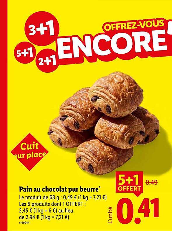 Pain au chocolat pur beurre*