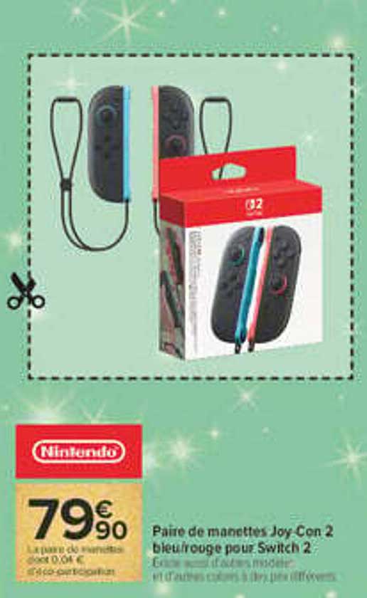 Paire de manettes Joy-Con 2 bluetooth pour Switch 2