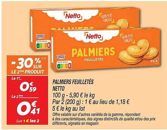PALMIERS FEUILLETÉS