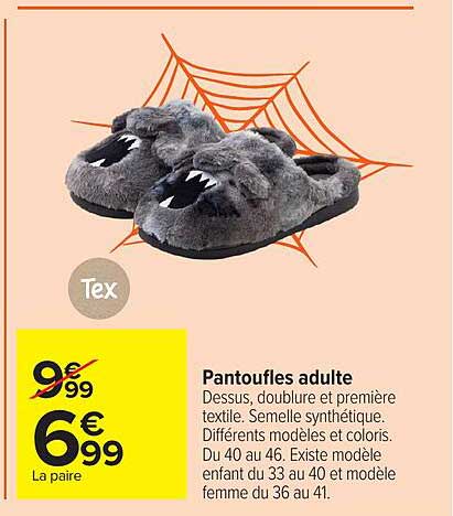 Pantoufles adulte