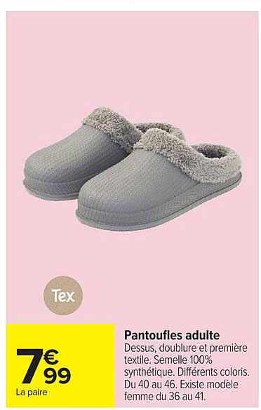 Pantoufles adulte