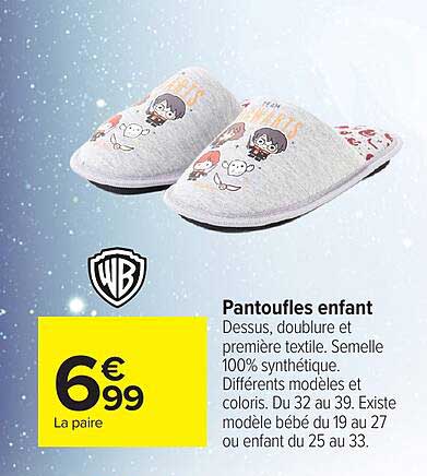 Pantoufles enfant