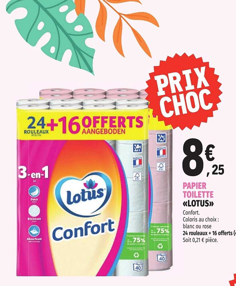PAPIER TOILETTE «LOTUS»