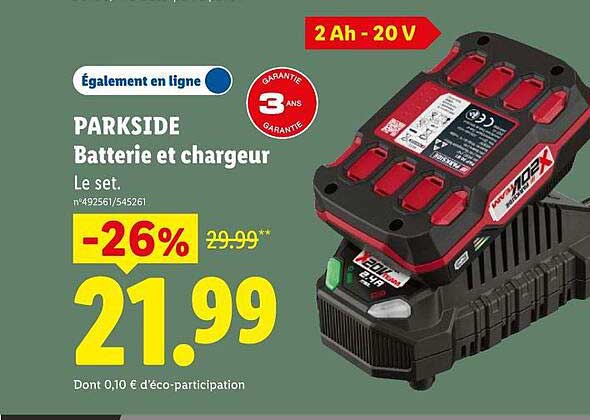 PARKSIDE Batterie et chargeur