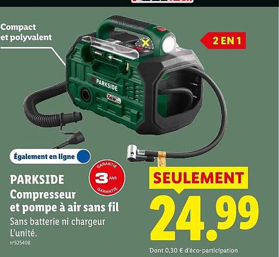 PARKSIDE Compresseur et pompe à air sans fil