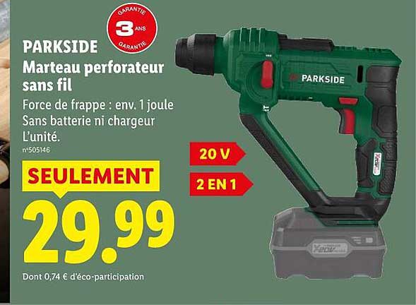 PARKSIDE Marteau perforateur sans fil