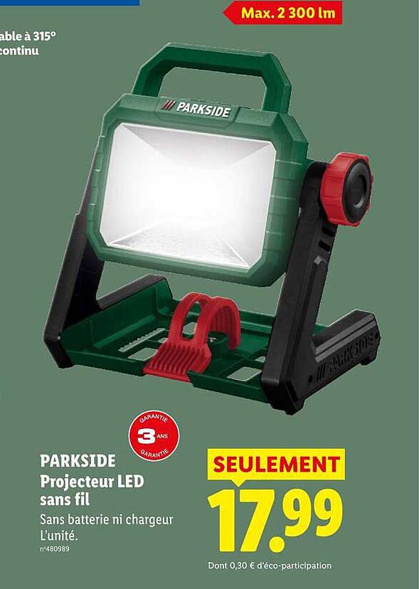 PARKSIDE Projecteur LED sans fil